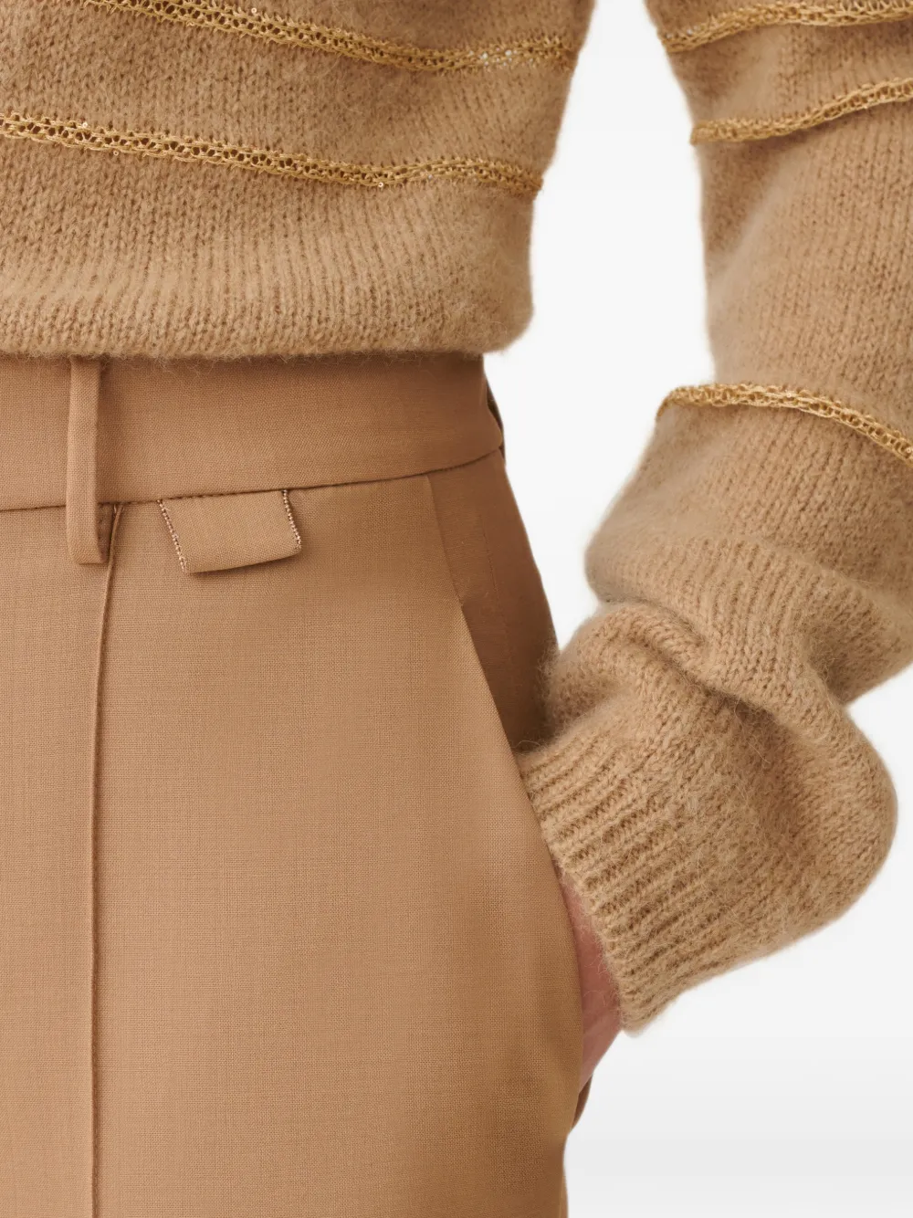 Fabiana Filippi Geplooide broek Bruin