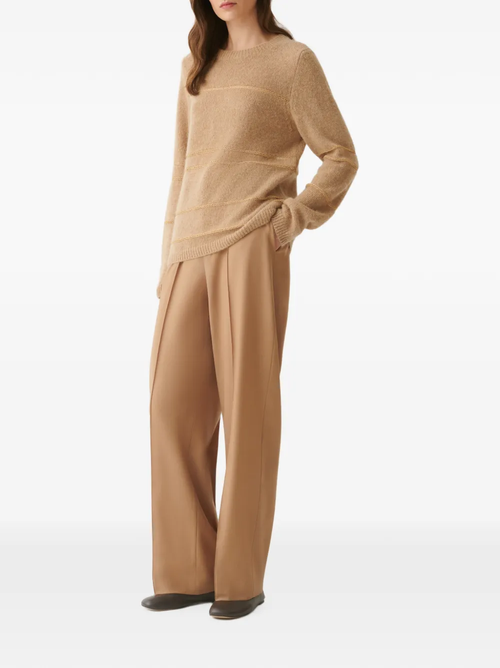 Fabiana Filippi Geplooide broek Bruin
