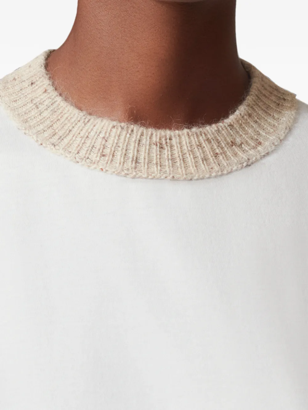 Fabiana Filippi T-shirt met contrasterende afwerking Wit