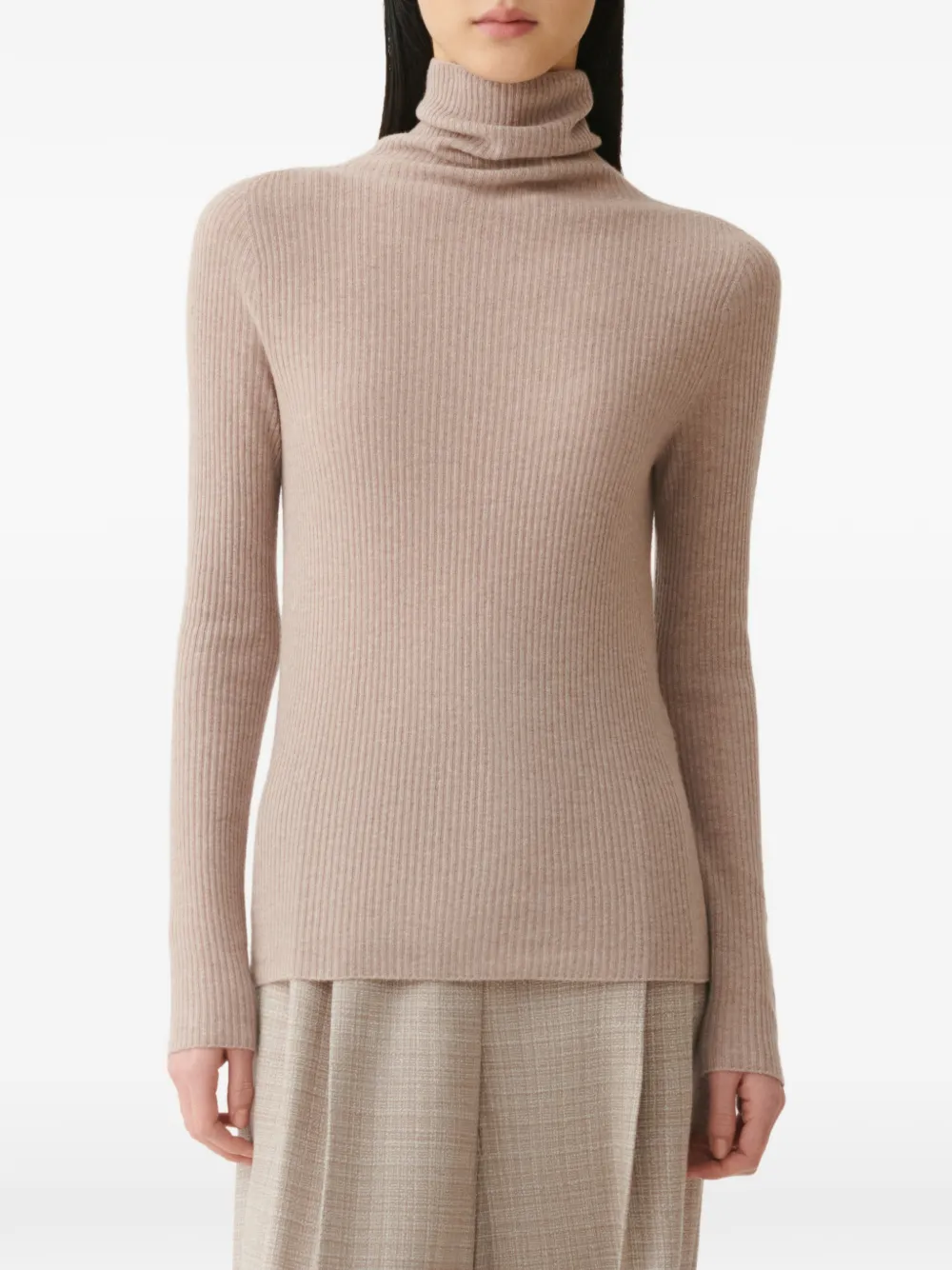 Fabiana Filippi Geribbelde coltrui Beige