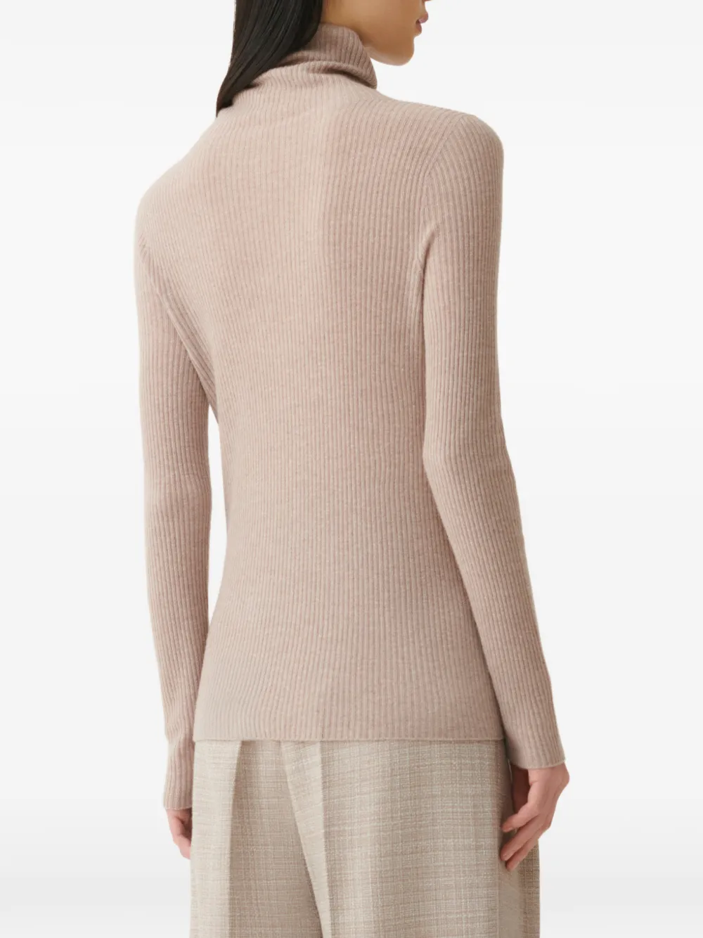 Fabiana Filippi Geribbelde coltrui Beige