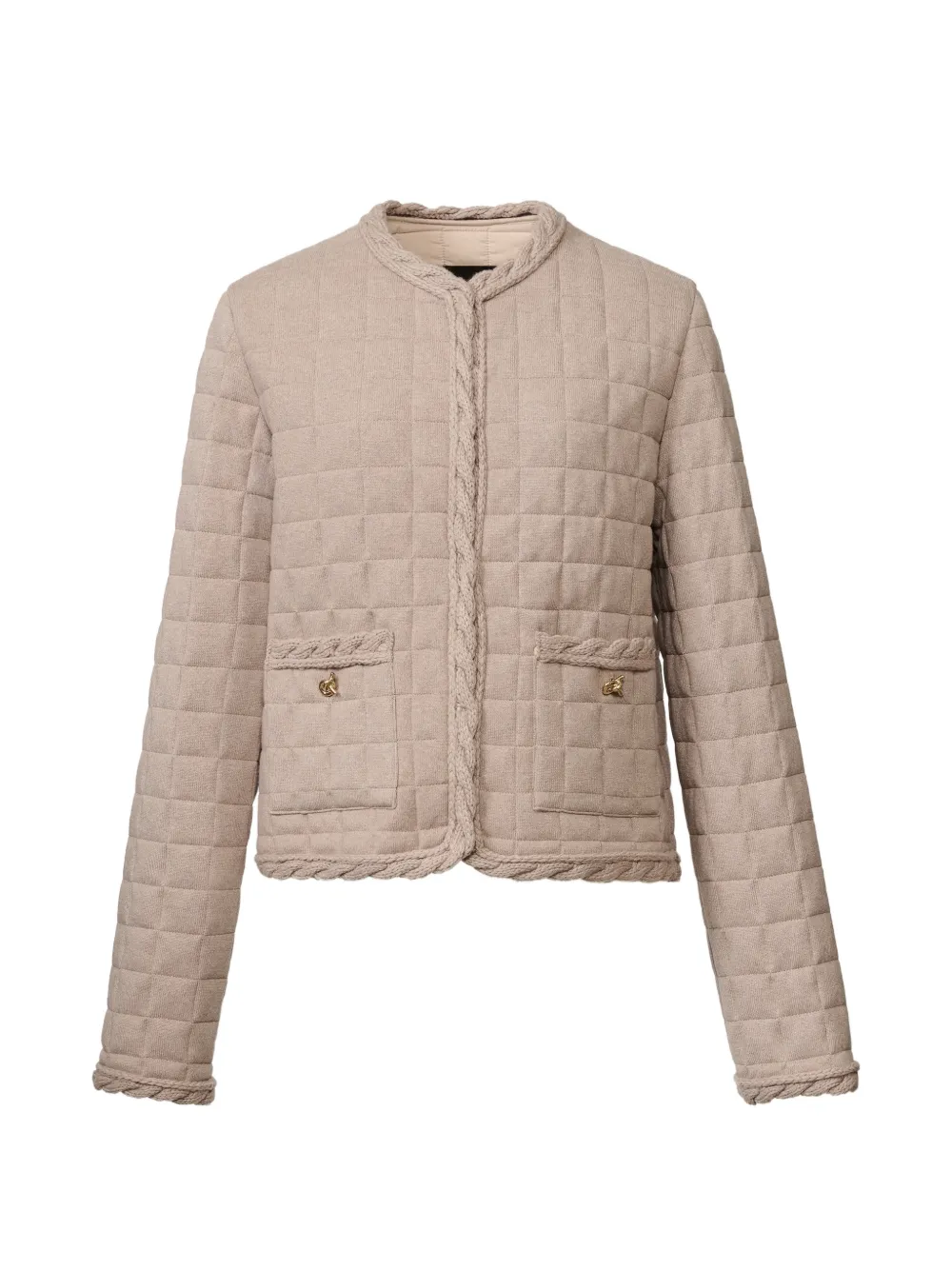 Fabiana Filippi quilted braided-trim coat - Neutrals