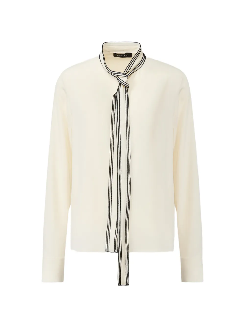 Fabiana Filippi striped tie-neck blouse - Toni neutri