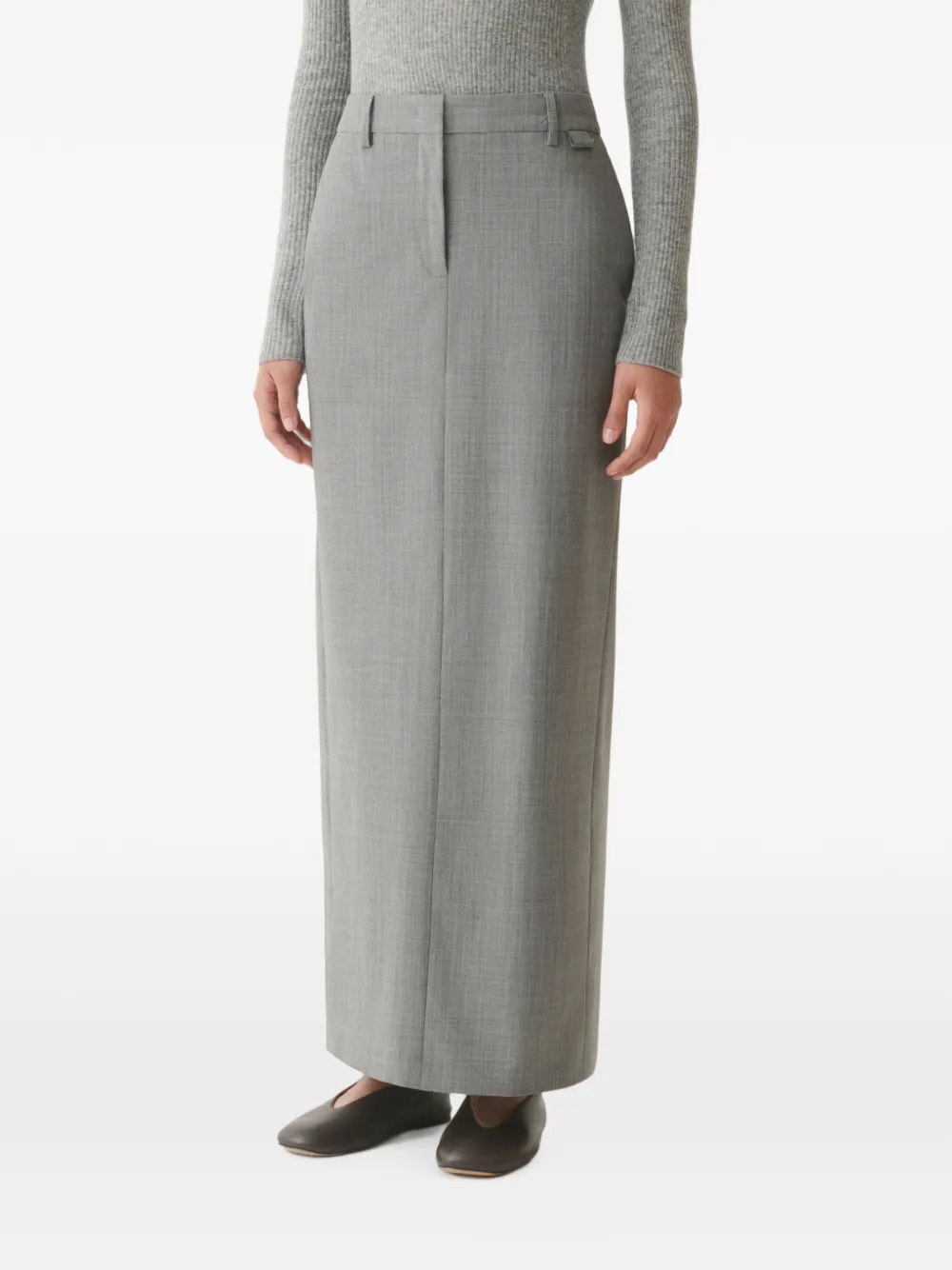 Fabiana Filippi Rok met split Grijs