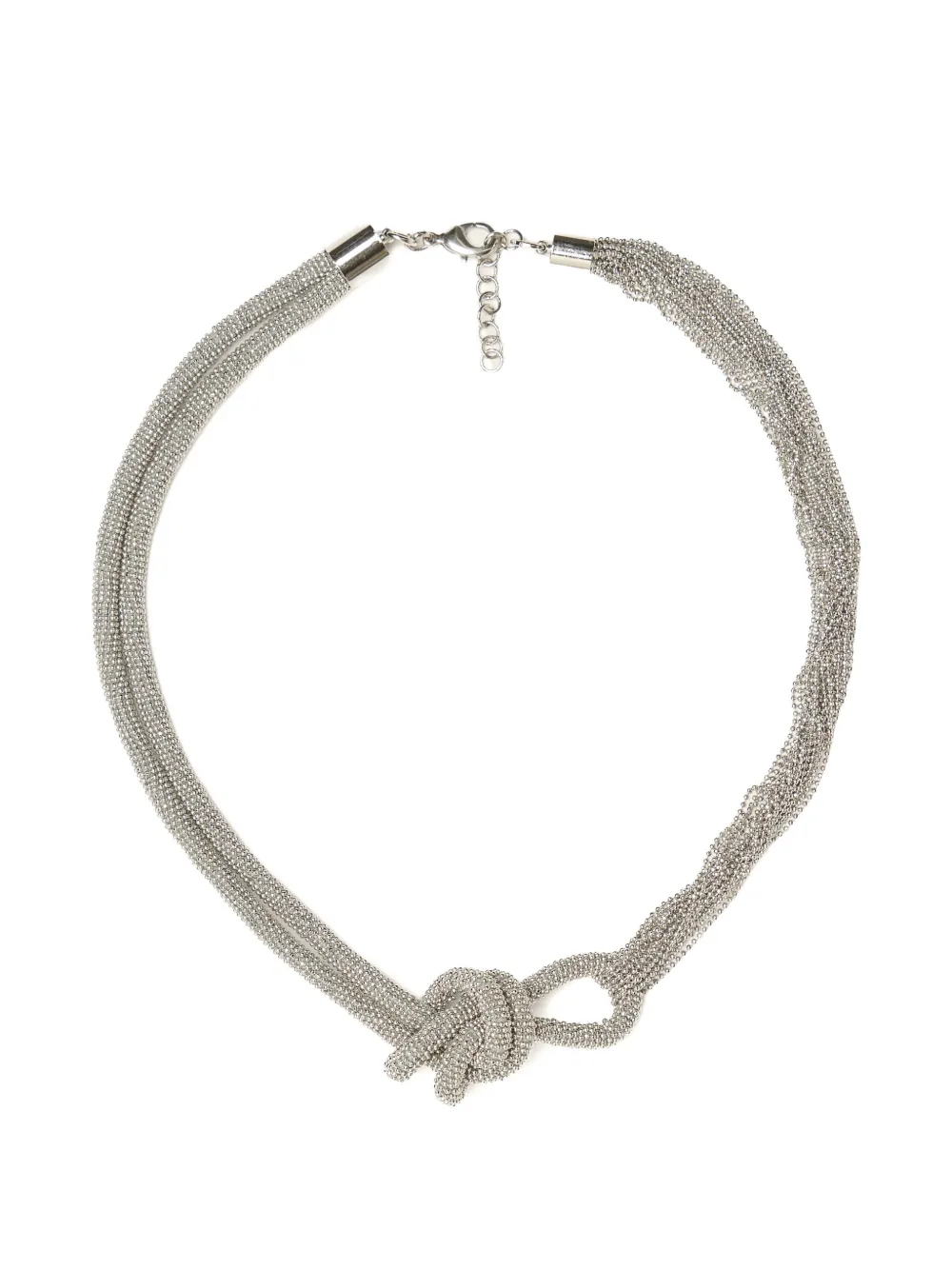 Fabiana Filippi knotted multi-strand necklace - Argento