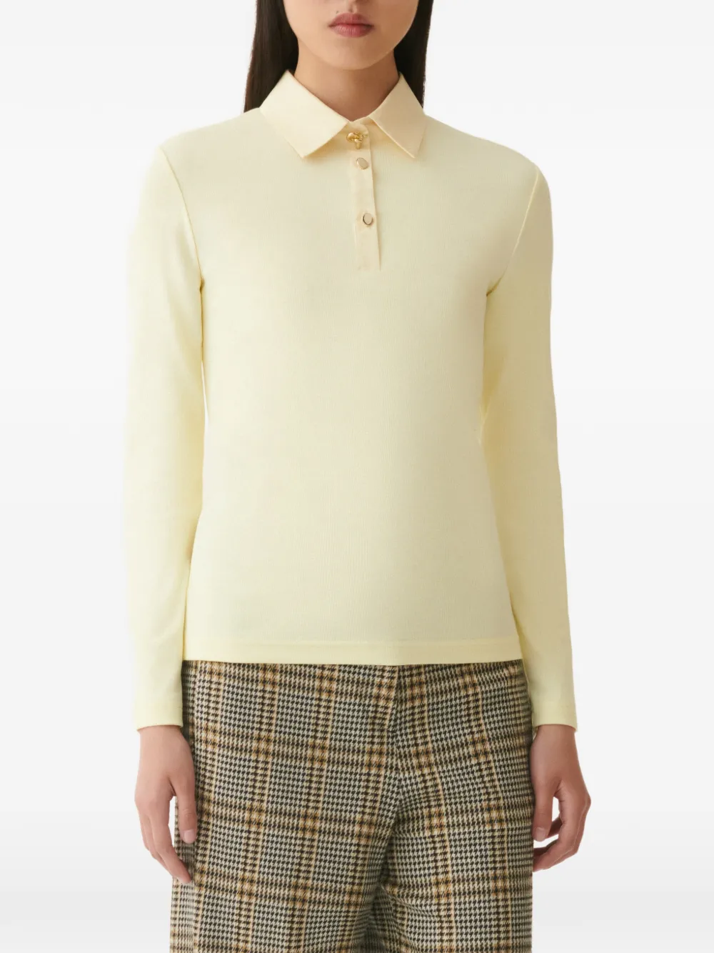 Fabiana Filippi long-sleeve polo shirt Geel