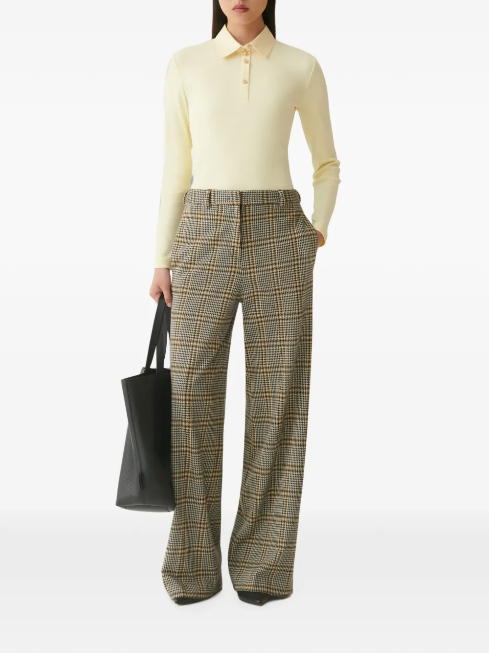 Fabiana Filippi long-sleeve polo shirt Geel
