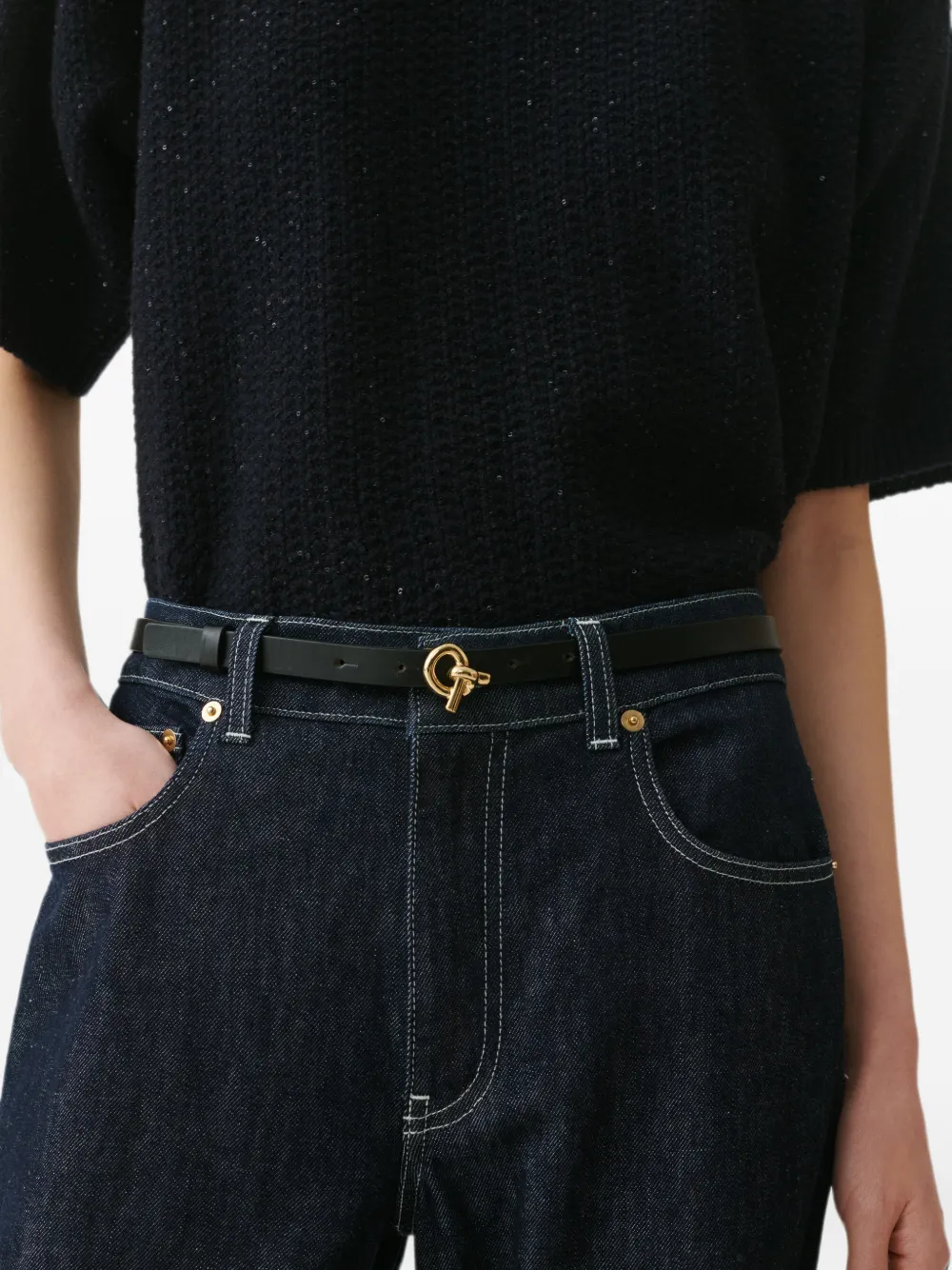 Fabiana Filippi Riem met geknoopt detail Zwart