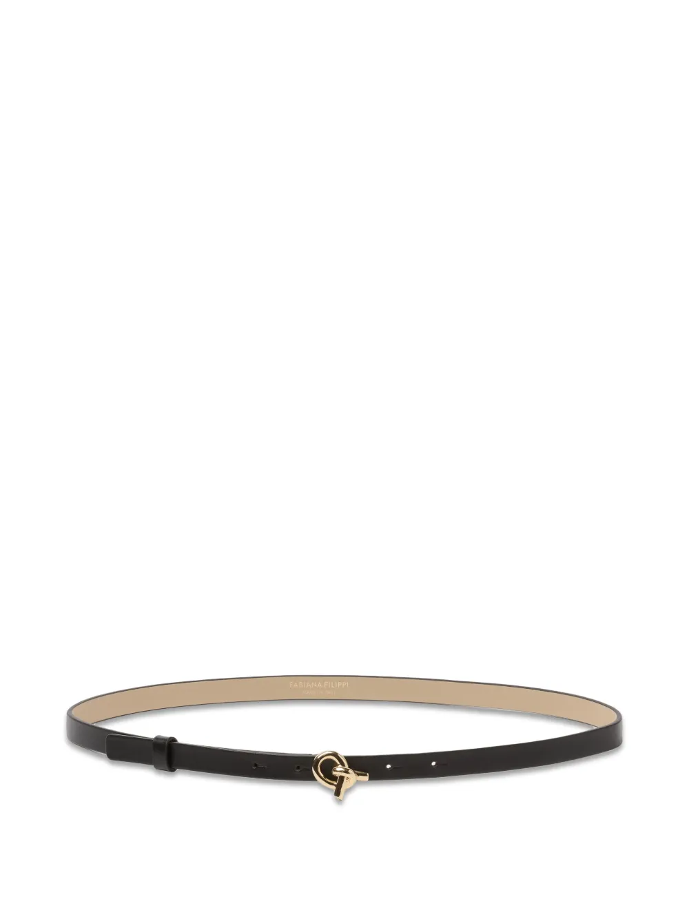 Fabiana Filippi knot-detail leather belt - Black