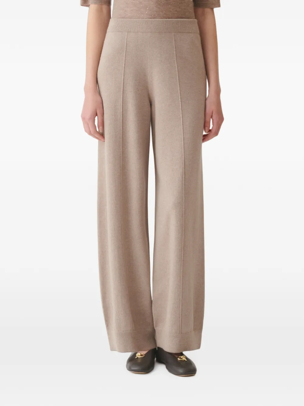 Fabiana Filippi Cady straight broek met elastische taille Beige