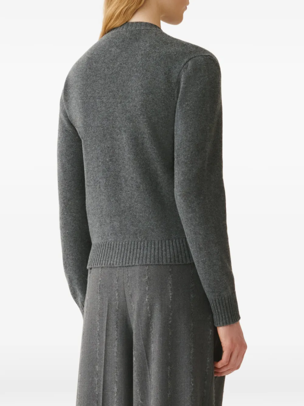 Fabiana Filippi Gebreid vest met Monili-afwerking Grijs