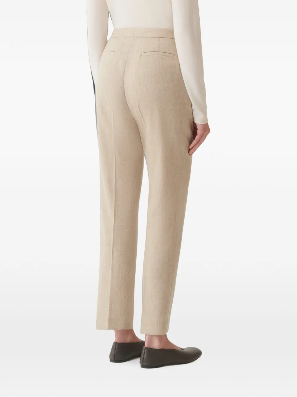 Fabiana Filippi Pantalon met kralenafwerking Beige
