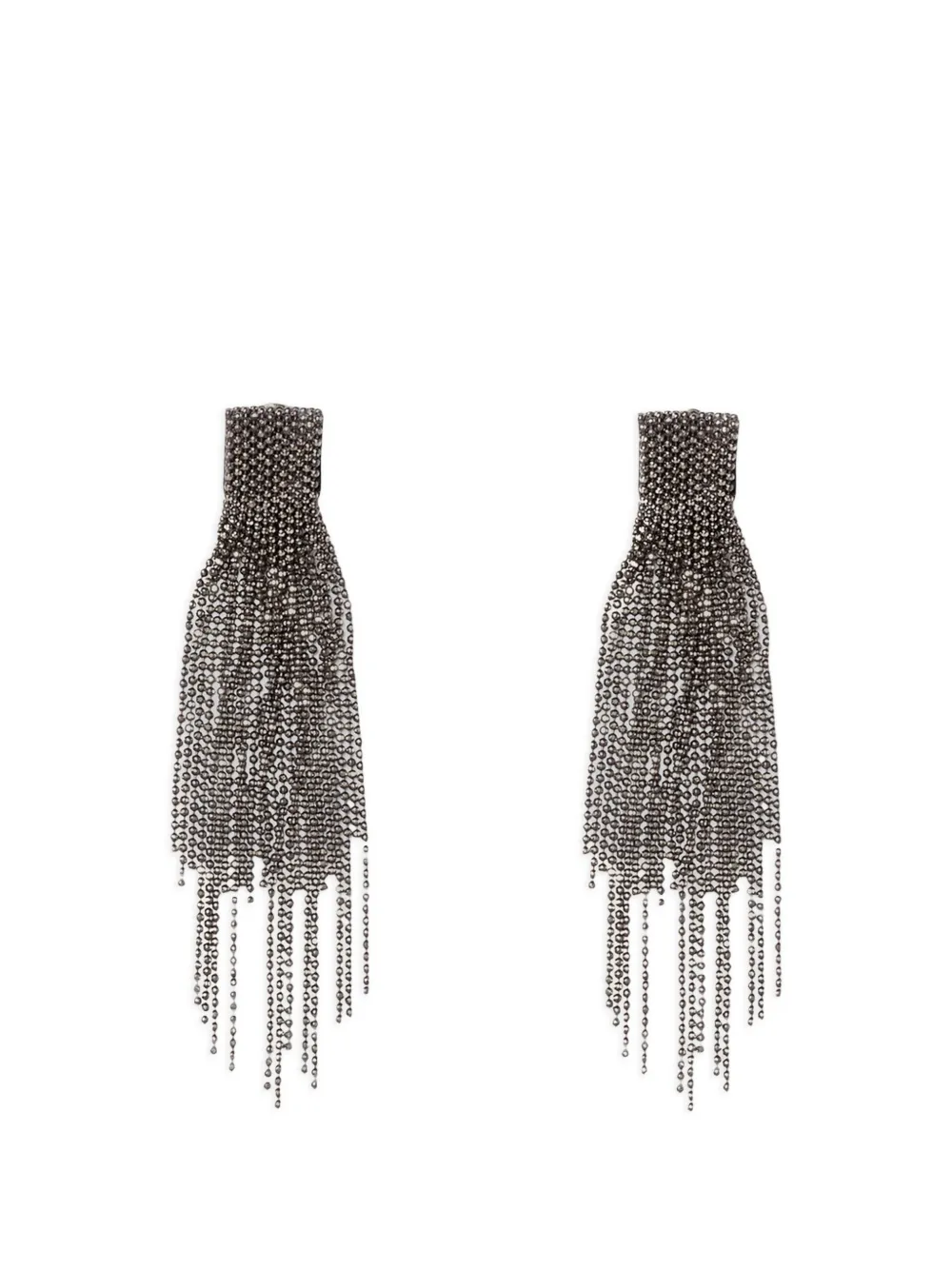 Fabiana Filippi beaded fringe-detail earrings - Grigio