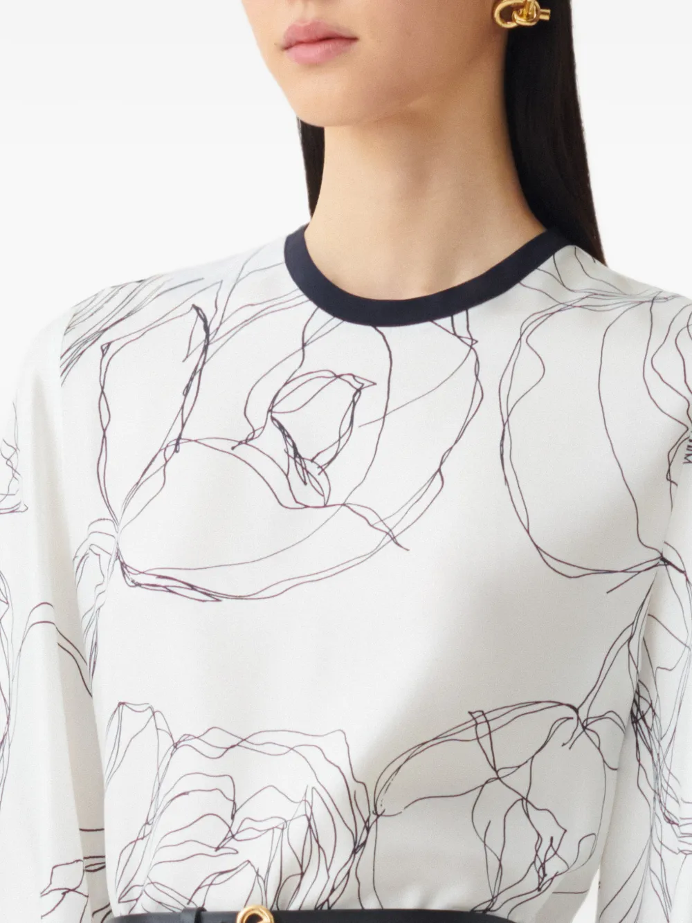 Fabiana Filippi Midi-jurk met ceintuur Wit