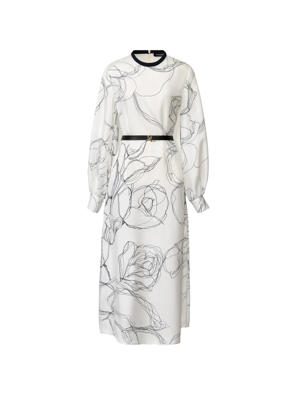 Fabiana Filippi floral-print belted midi dress - Bianco