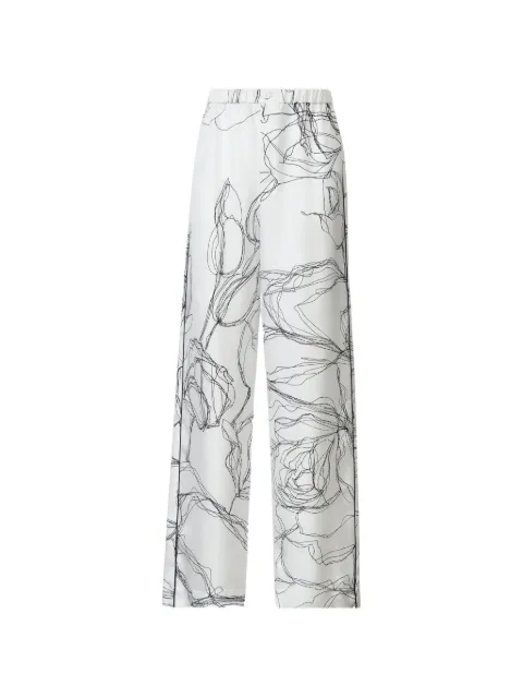 Fabiana Filippi floral-print silk trousers