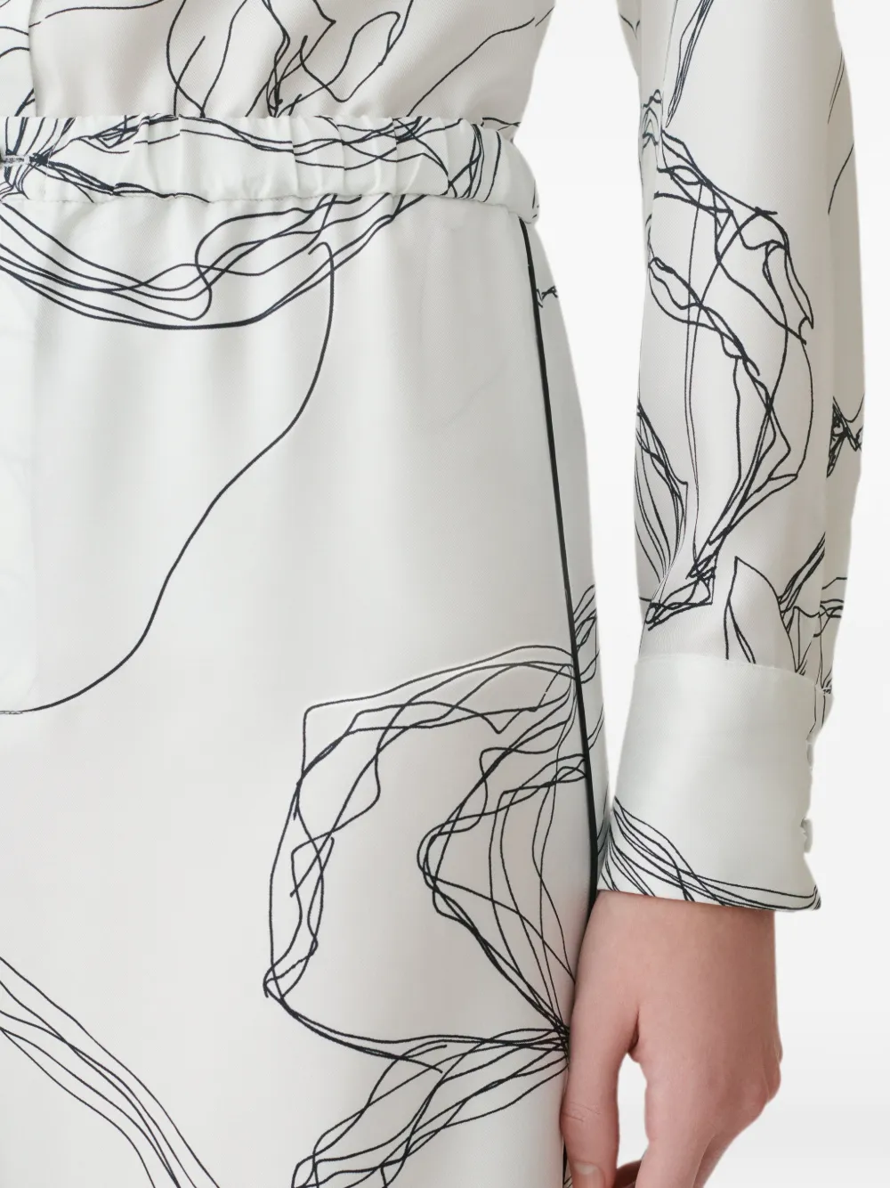 Fabiana Filippi Broek met bloemenprint Wit