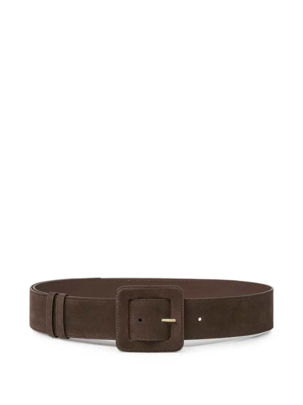 Fabiana Filippi suede square-buckle belt - Brown