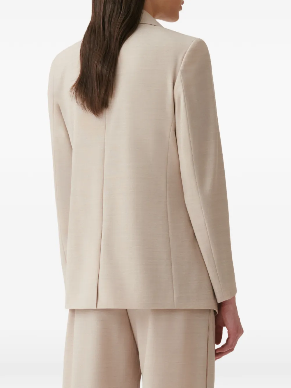 Fabiana Filippi Blazer met enkele rij knopen Beige