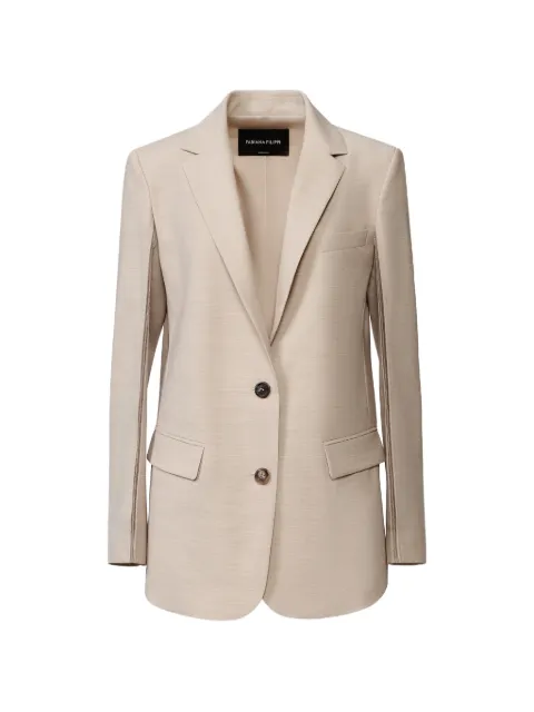 Fabiana Filippi beaded-trim single-breasted blazer