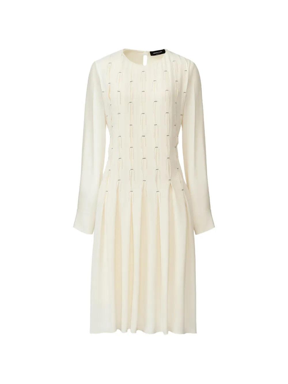 Fabiana Filippi bead-embellished pleated midi dress - Toni neutri
