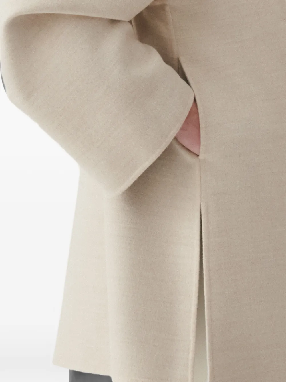 Fabiana Filippi Jas met hoge hals Beige