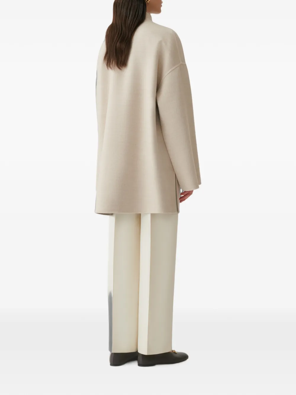Fabiana Filippi Jas met hoge hals Beige