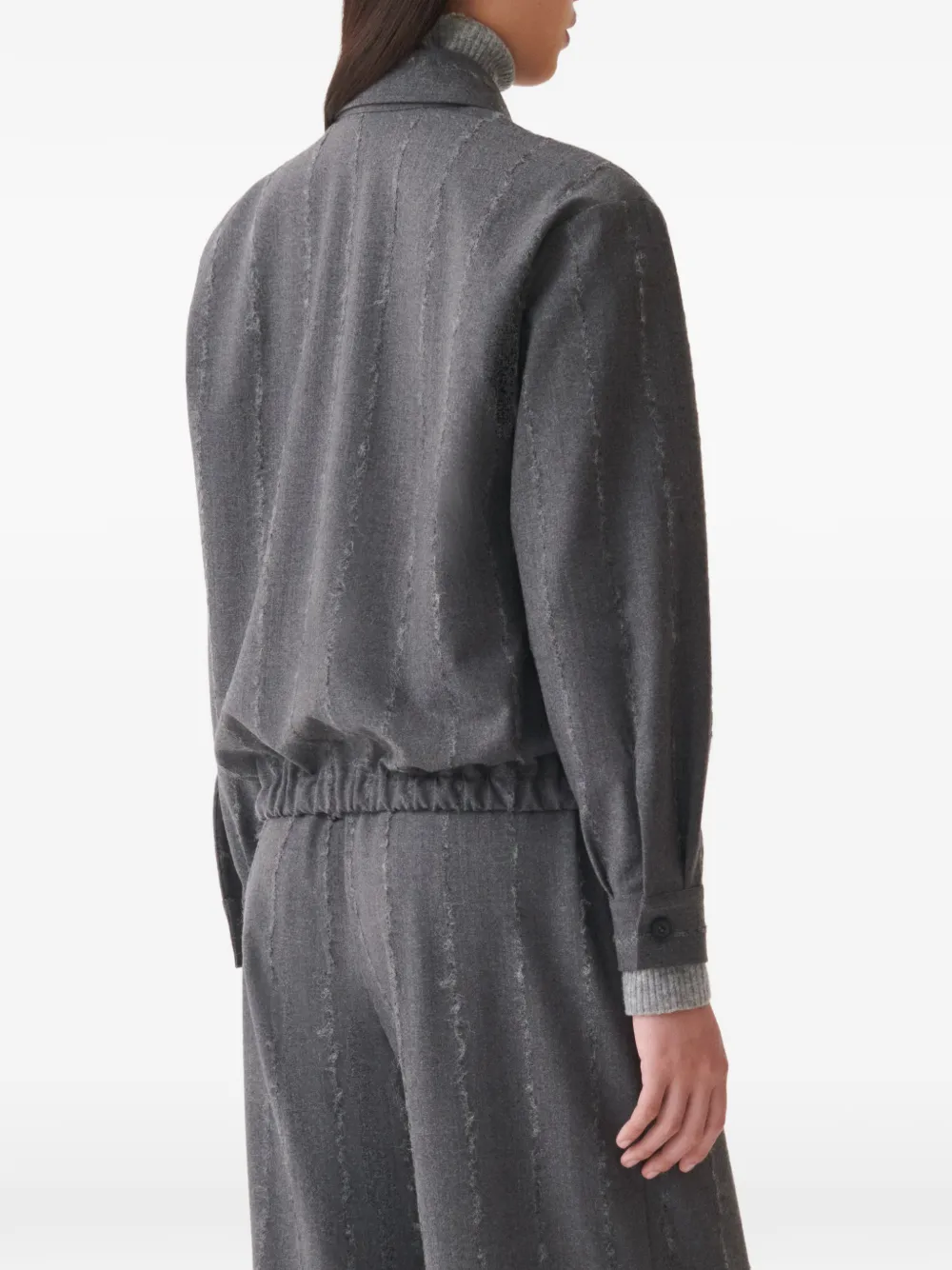 Fabiana Filippi Elastische blouse met krijtstreep Grijs