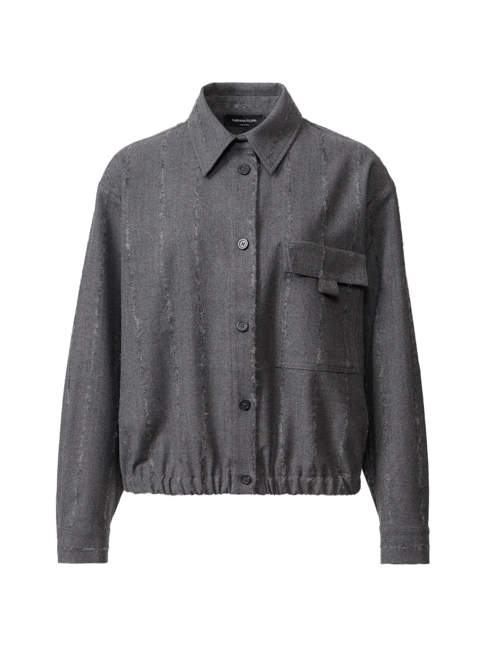 Fabiana Filippi pinstripe elasticated shirt - Gris Fabiana Filippi pinstripe elasticated shirt - Gris