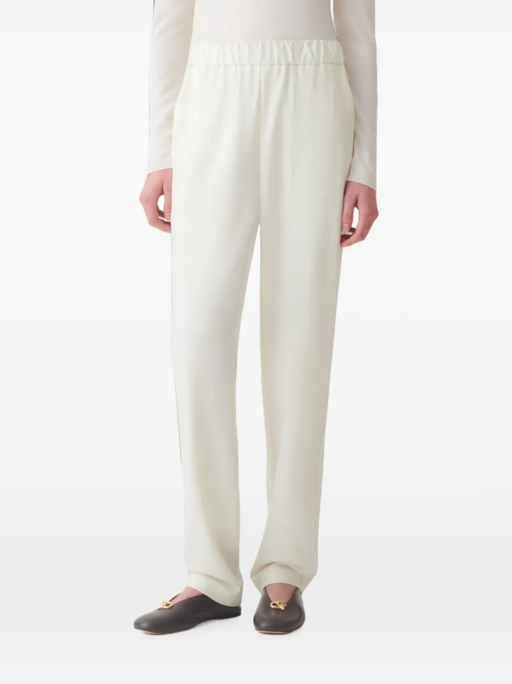 Fabiana Filippi Broek met elastische tailleband Wit