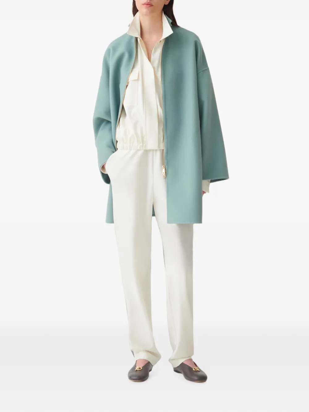 Fabiana Filippi Broek met elastische tailleband Wit
