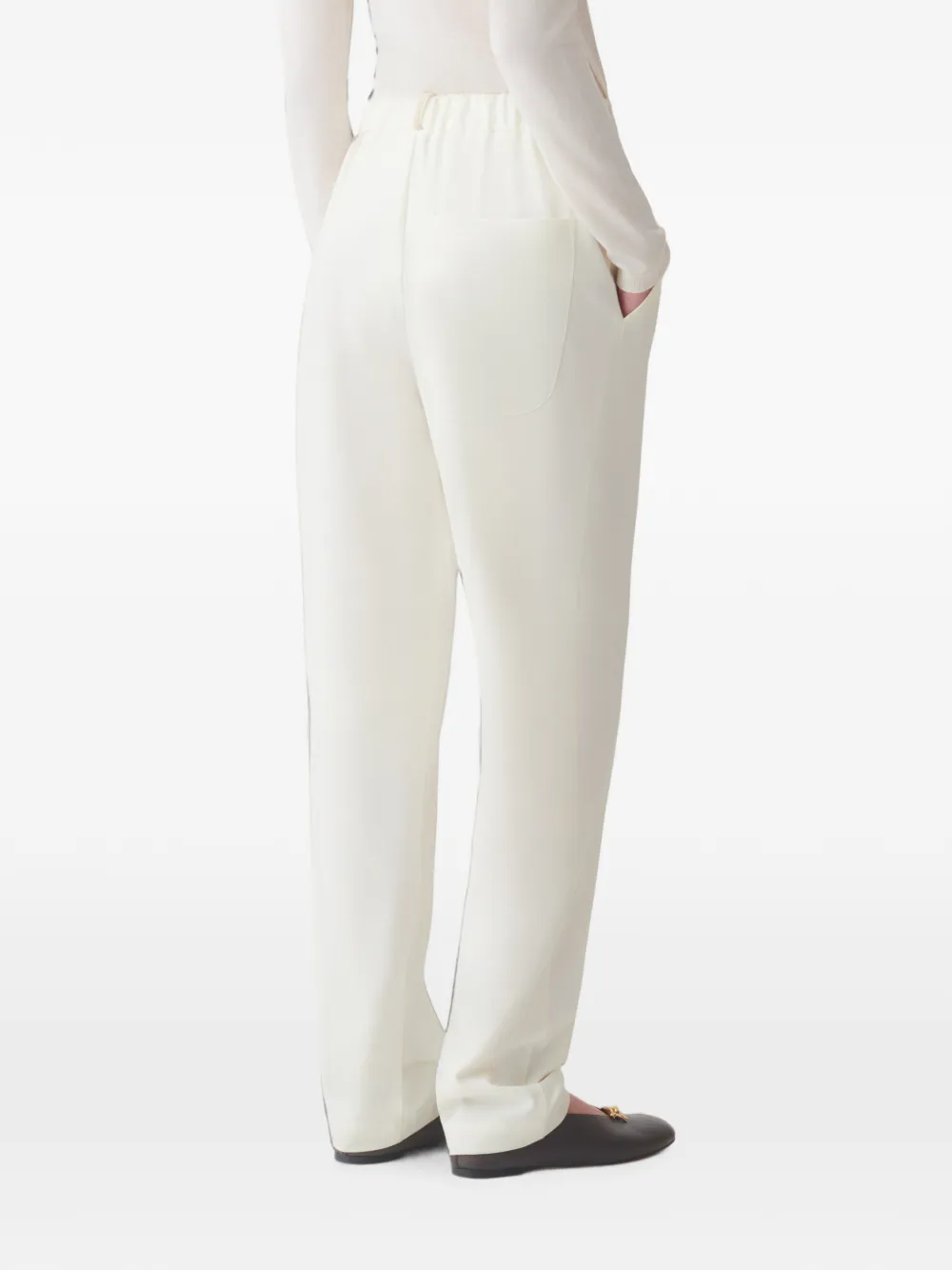 Fabiana Filippi Broek met elastische tailleband Wit