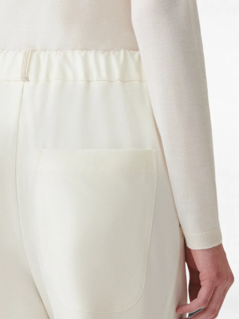 Fabiana Filippi Broek met elastische tailleband Wit