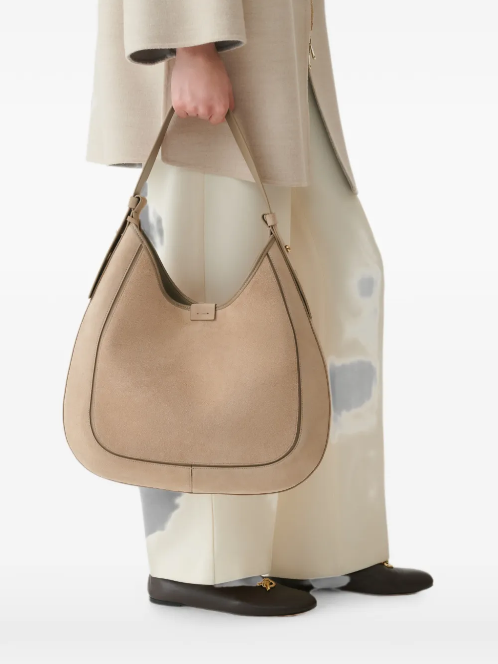 Fabiana Filippi Schoudertas met kwastje Beige