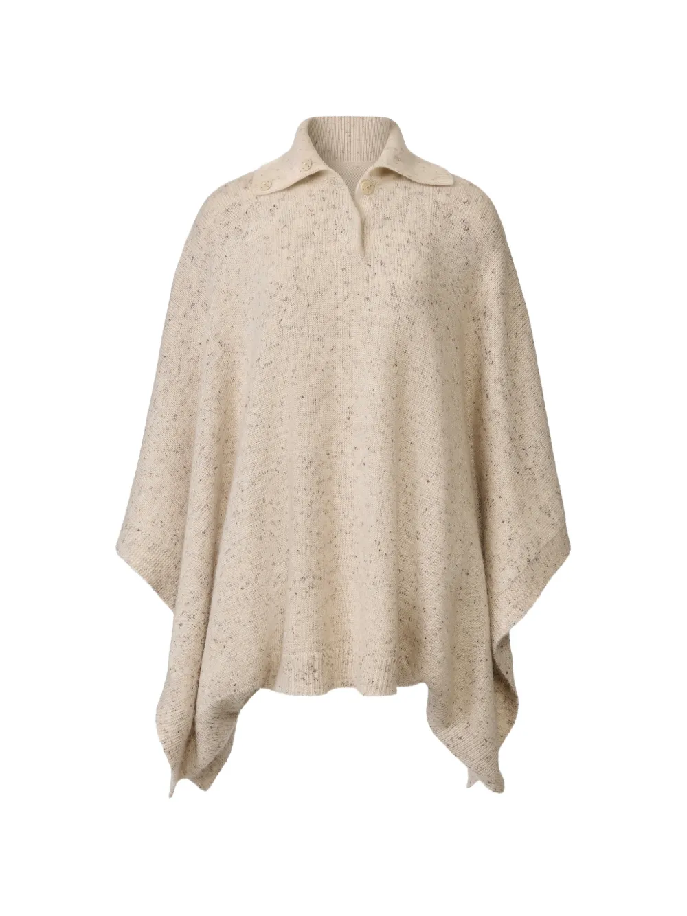 Fabiana Filippi Gestricktes Cape mit Knopfkragen - Nude