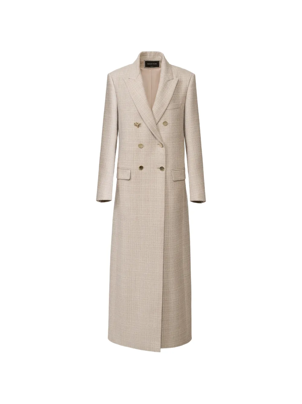 Fabiana Filippi double-breasted check-pattern coat - Nude