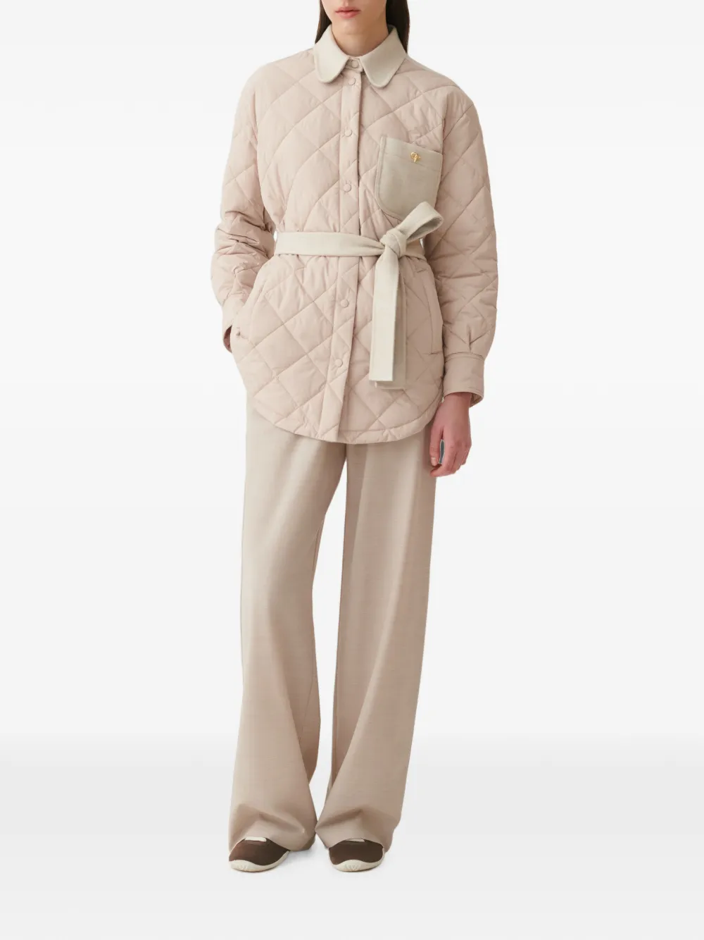 Fabiana Filippi Gewatteerd jack Beige