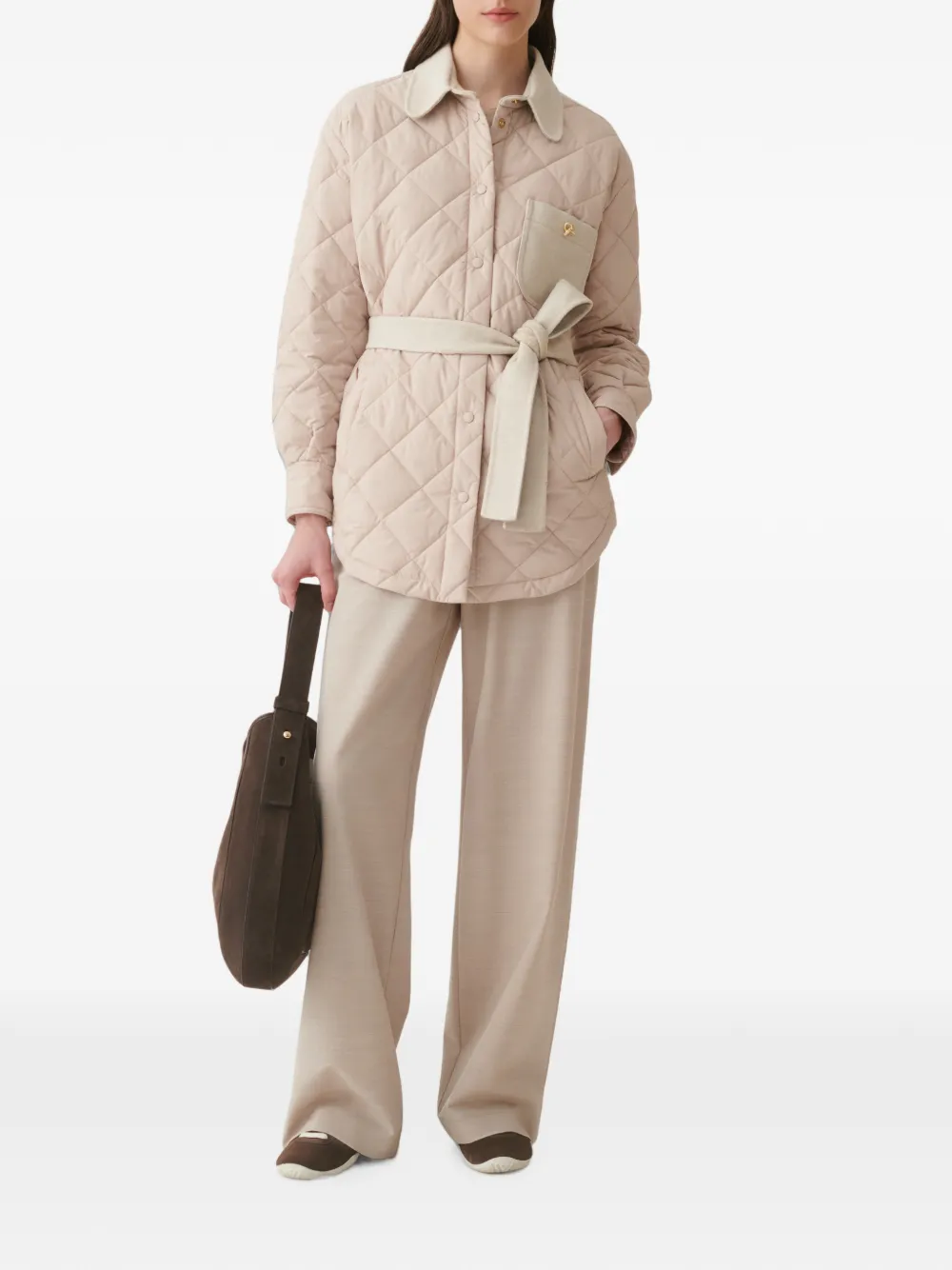 Fabiana Filippi Gewatteerd jack Beige