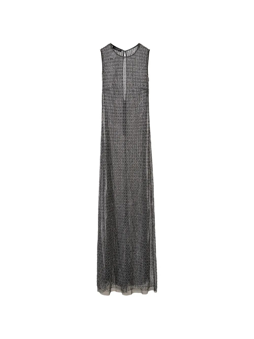 Fabiana Filippi Moonlight maxi-jurk verfraaid met kralen Grijs