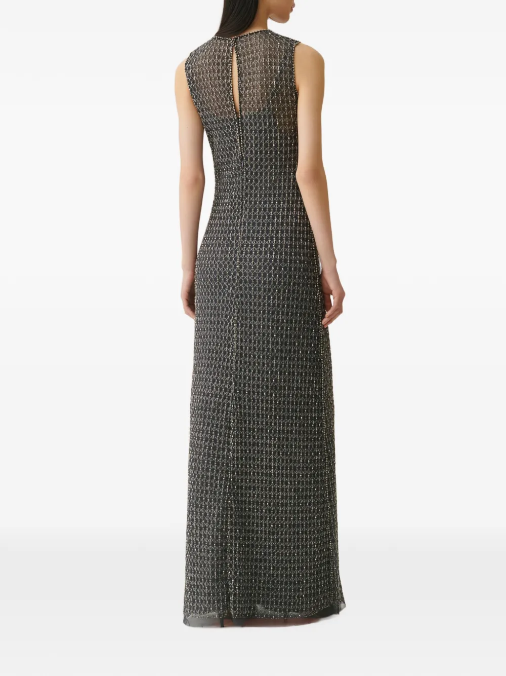 Fabiana Filippi Moonlight maxi-jurk verfraaid met kralen Grijs