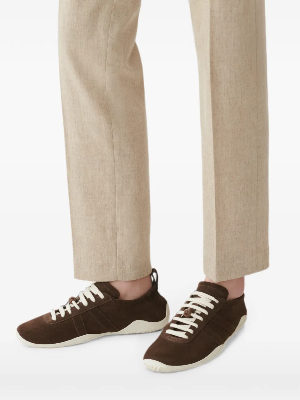Fabiana Filippi suede bead-embellished sneakers Bruin