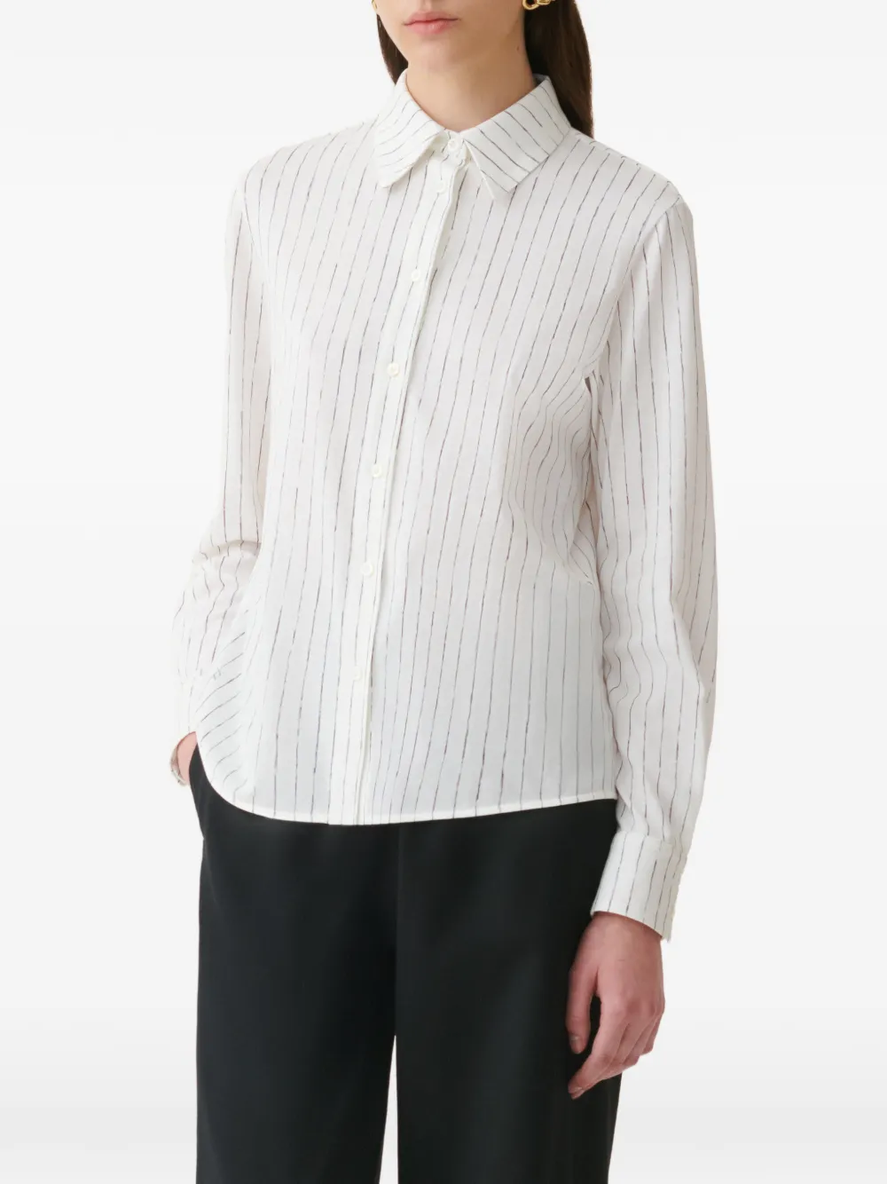 Fabiana Filippi Blouse met krijtstreep Wit