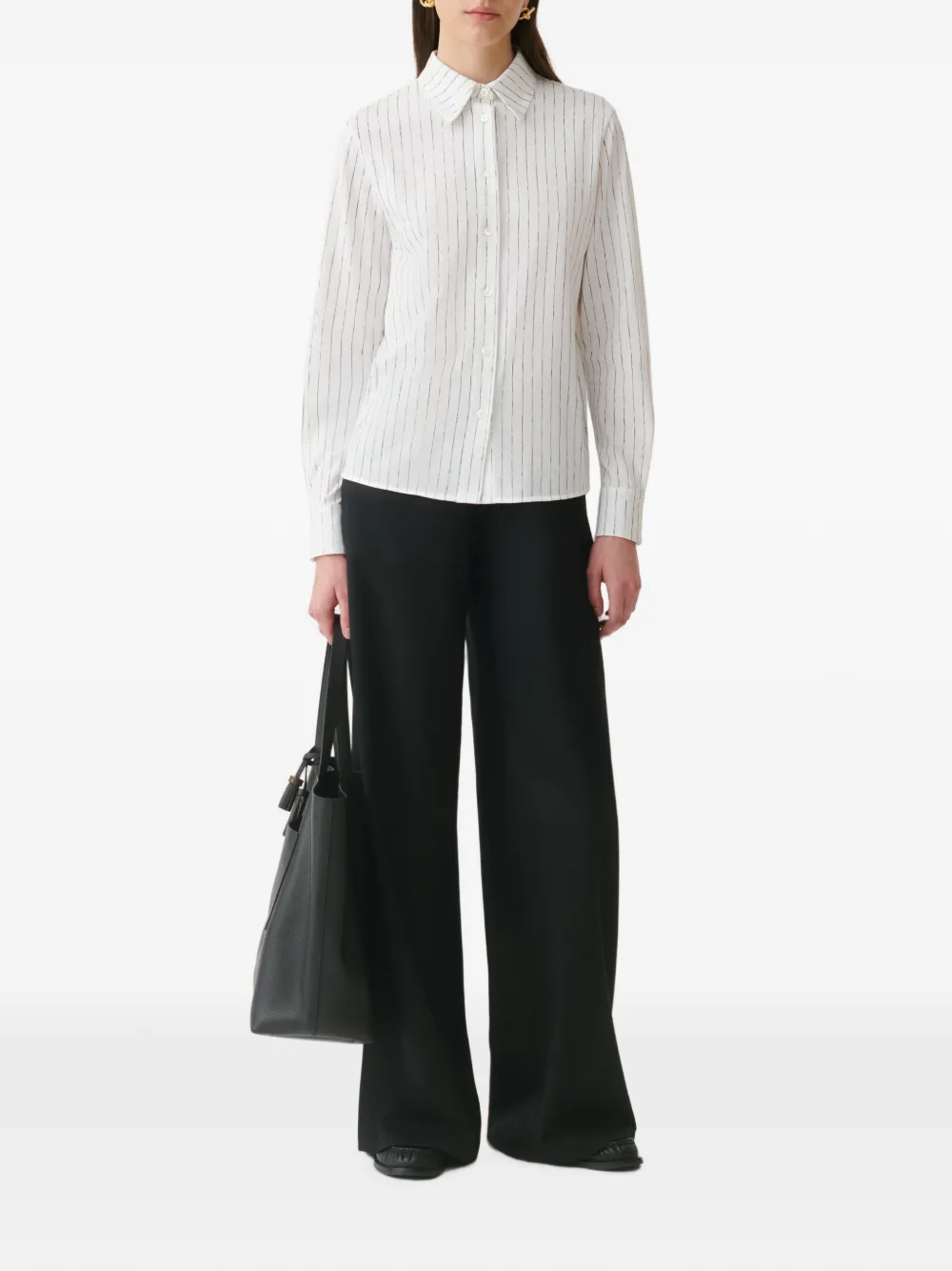 Fabiana Filippi Blouse met krijtstreep Wit