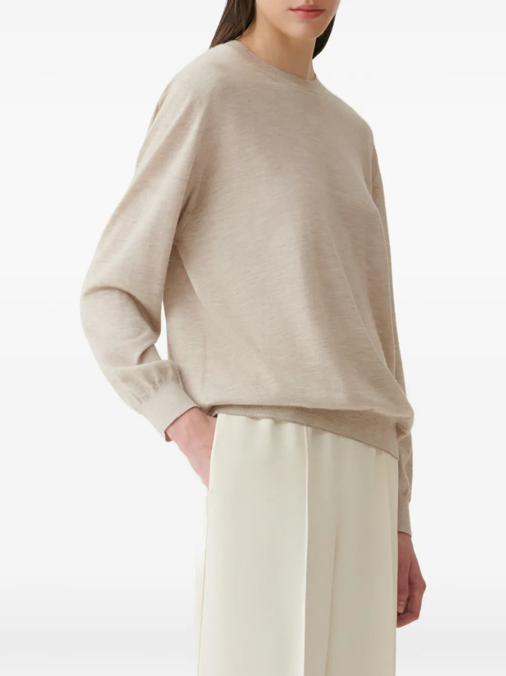 Fabiana Filippi Trui met ronde hals Beige