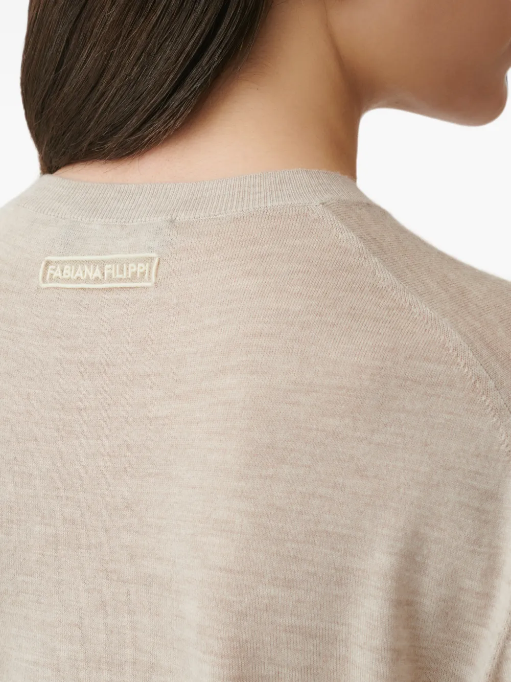 Fabiana Filippi Trui met ronde hals Beige