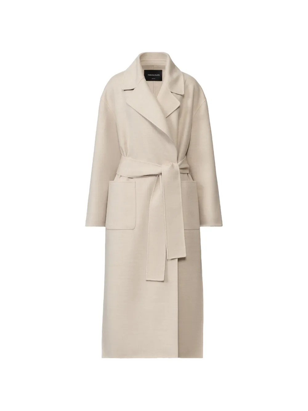 Fabiana Filippi belted notch-lapels coat - Neutrals