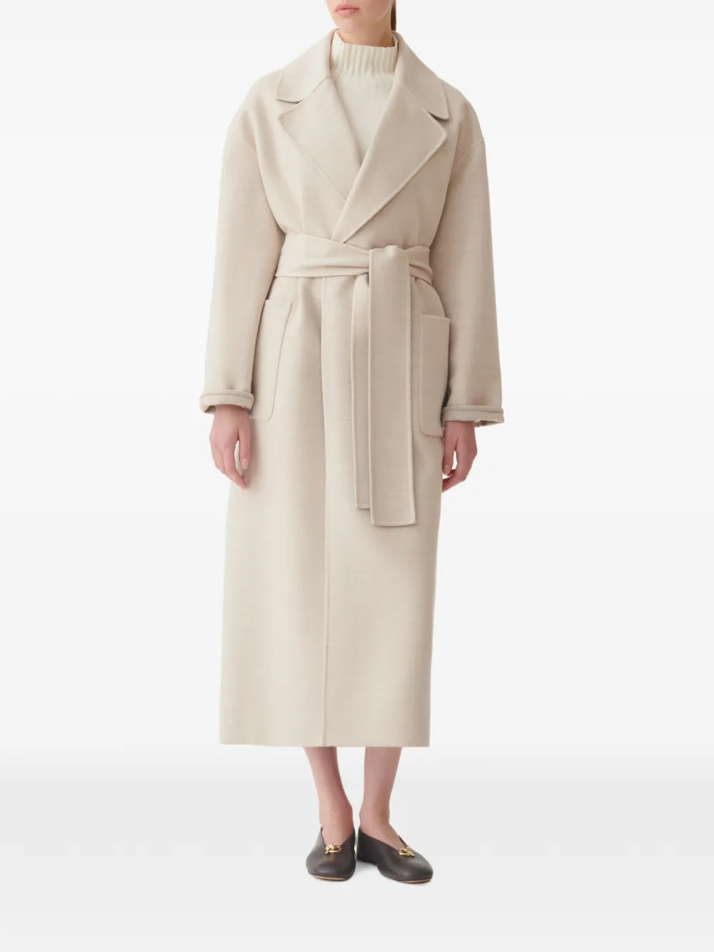 Fabiana Filippi Trenchcoat met ceintuur Beige