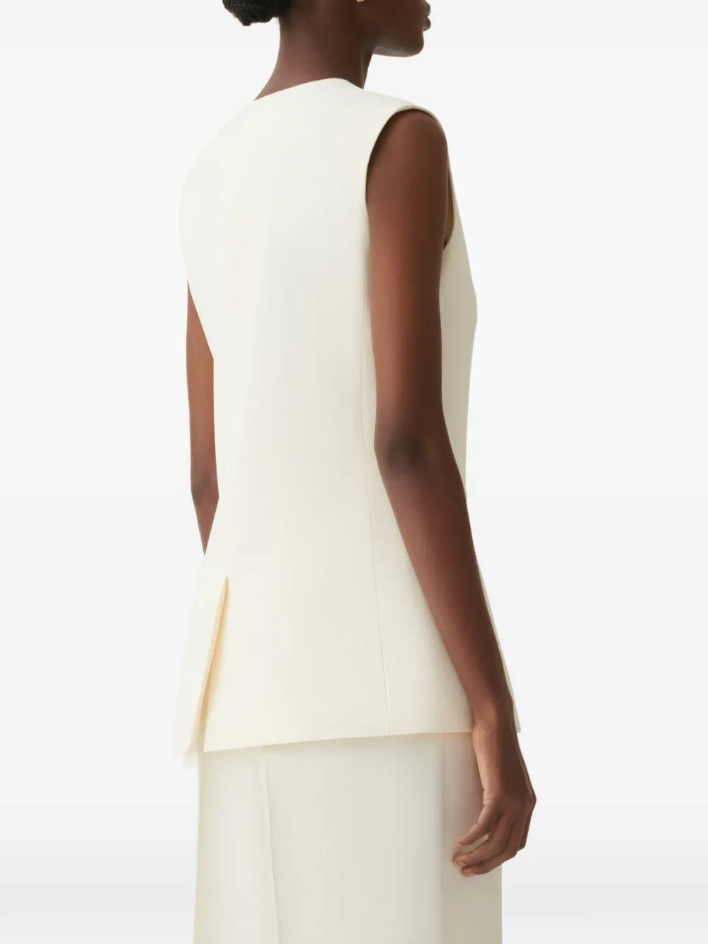 Fabiana Filippi Gilet met enkele opening Beige