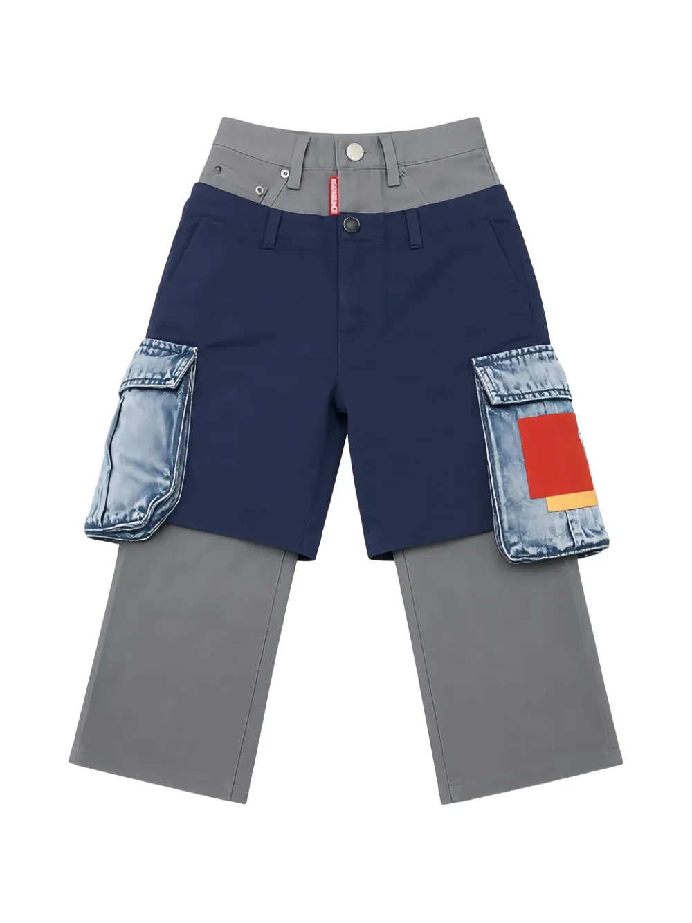 DSQUARED2 KIDS layered cargo pants - Grau
