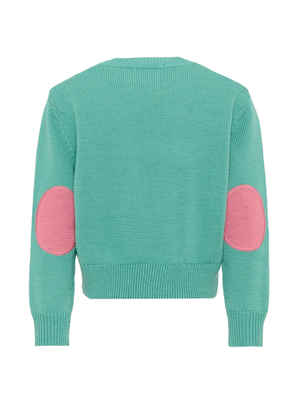 Marni Kids Trui met elleboogpatch en hart-intarsia Groen